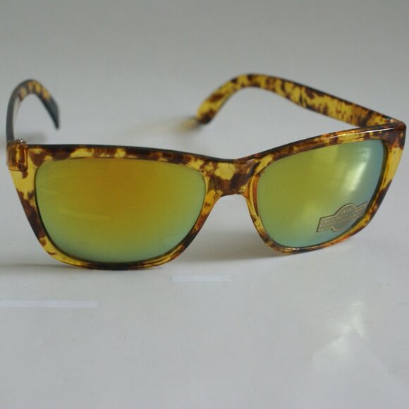 NWT TruVintage Racers Sports style w/ iridium gold mirrored smoke lens Sunglass - Picture 4 of 13